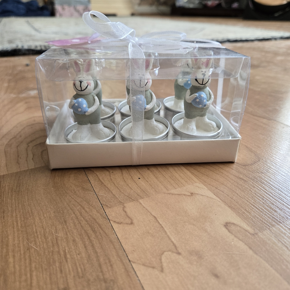 Easter Bunny Tea Light Candle Holders - Set of 4